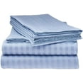 thumbnail image 2 of 400 Thread Count 100% Egyptian Cotton Sleeper Sofa Bed Sheet Set Stripe with 4 -PCS Fitted Straps, 2 of 5