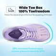 thumbnail image 2 of Women's Slip in Hands up Free Wide Toe Box Running Shoes Arch Support Cushion Walking Sneakers with Zero Drop Sole, 2 of 6