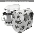 thumbnail image 2 of Fruit Art Stand Mixer Cover, Monochrome Pattern with Engraved Style Orange Grape Strawberry Raspberry, Kitchen Appliance Organizer Bag Cover with Pockets, 5 Quarts, Charcoal Grey White, by Ambesonne, 2 of 4