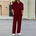 thumbnail image 4 of Fgnfyis Men's Suits Stylish Casual Set for Everyday Wear Sports Relaxation and Beach Activities Pure Color Design Comfortable Fit for Spring and Summer Seasons Matching Sets Men Clothing M, 4 of 4
