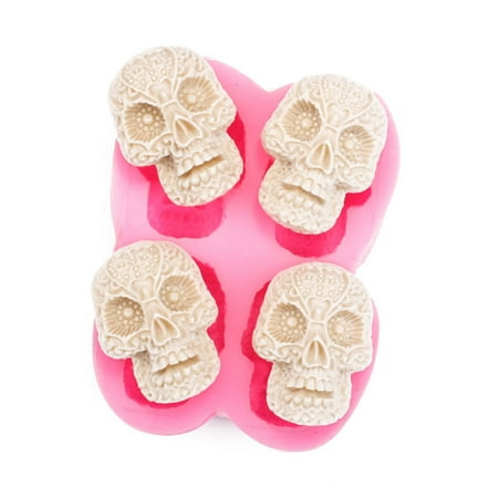 

Whigetiy Halloween Candy Molds Silicone Skulls Fondant Mold DIY Chocolate Candy Molds