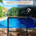 thumbnail image 4 of Hassch 39.4" Rolling Patio Bar Table in Black, Narrow Iron Counter Height Patio Table with Wheels and Adjustable Feet, for Garden, Balcony or Pool Area, 4 of 8