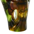 thumbnail image 5 of 6" x 16" Green Glass Ombre Cutout Abstract Sculpture with Amber Accents, by DecMode, 5 of 9