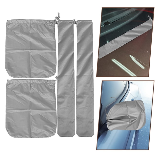 LOLIPPYY 1 Set Windshield Wiper Covers Grey Polyester for Bird Dropping Shield