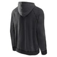 thumbnail image 3 of Men's Fanatics Heather Charcoal Portland Trail Blazers Foul Trouble Snow Wash Raglan Pullover Hoodie, 3 of 3