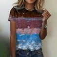 thumbnail image 2 of Patlollav Womens Shirts,Ladies Fashion Casual Loose Print Round Neck T-Shirt Blouse, 2 of 6