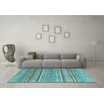 thumbnail image 3 of Ahgly Company Indoor Rectangle Oriental Light Blue Modern Area Rugs, 8' x 12', 3 of 4