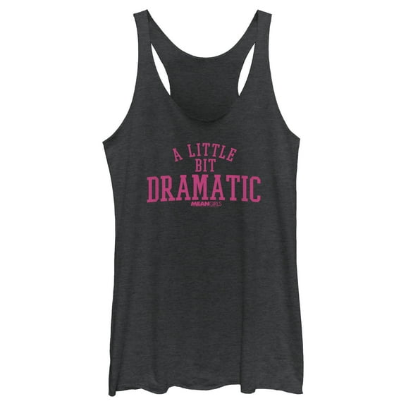 Women's Mean Girls Little Dramatic Racerback Tank Top Black Heather X Large