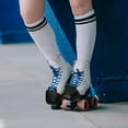 thumbnail image 4 of 2 pares de protectores de dedos de los pies protectores de patines de cuero PU con 4 agujeros para patines, 4 of 7