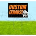 thumbnail image 1 of Custom Exhaust (18" x 24") Yard Sign, Includes Metal Step Stake, 1 of 6