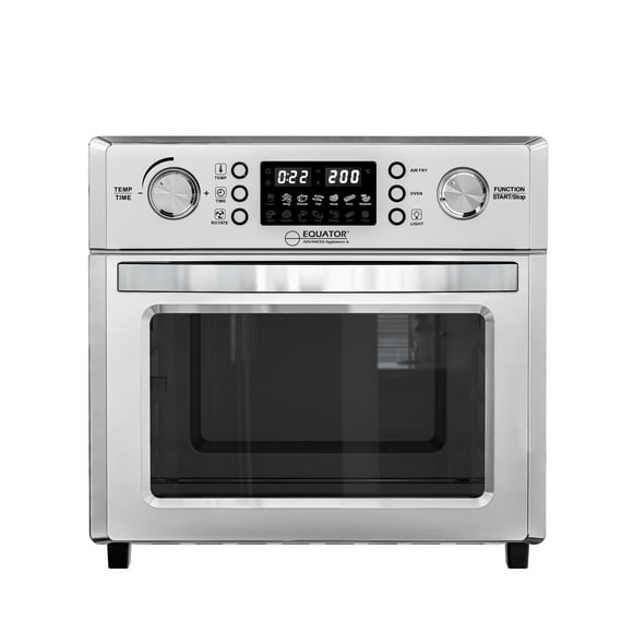 Equator 0.93 cu.ft Stainless 5-in-1 Air Fryer, Convection Oven, Pizza Oven, Grill, and Dehydrator - 360° Air Circulation