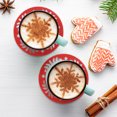 thumbnail image 3 of Holiday Time 4 pack Red Snowflake Christmas Felt Coasters, Heat Insulation Table Protector, 3 of 6