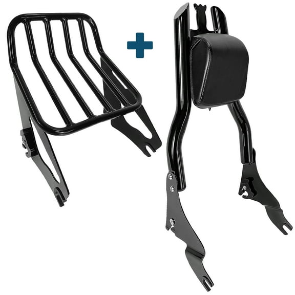 Fjpacemt Luggage Rack Sissy Bar Backrest for 2009-24 Motorcycle Harley Ultra Road King Electra Glide