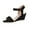 Black, variant on OAVQHLG3B Sandals for Women Women's Solid Color Round Toe Wedge Heel Buckle Suede Low Top Sandals Shoes