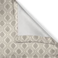 thumbnail image 6 of Ambesonne Retro Grommet Curtain, Abstract Wavy Ornament, 50" x 54", Taupe and Beige, 6 of 6