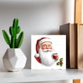 thumbnail image 5 of Santa with Coffee Printed Wood Box Sign for Decoration for Home & Display,Christmas Plaque for Table, Desk, Office - Stocking Stuffers for Men & Women5"x5", 5 of 6