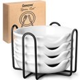 thumbnail image 1 of Soporte para cucharas de cerámica Gencywe con soporte de metal, paquete de 4 unidades para cocina, 1 of 8