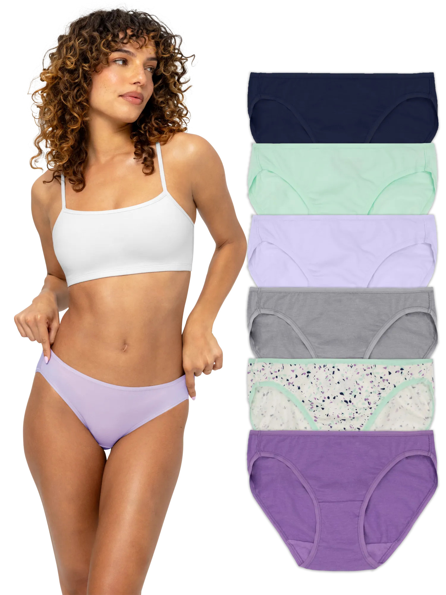 Fruit of the Loom Women's 360 Stretch Bikini Panties, 6-Pack photo 1