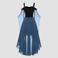thumbnail image 5 of Robes Style Gothique pour Femmes Grande Taille Robe Midi Élégante avec Manches Évasées Ourlet Irrégulier, 5 of 5