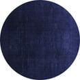 thumbnail image 1 of Ahgly Company Machine Washable Indoor Round Abstract Blue Contemporary Area Rugs, 4' Round, 1 of 4