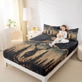 thumbnail image 4 of jejeloiu Wild Deer Twin 3-Piece Ultra Soft Cabin Farm Sheet Set, 4 of 7