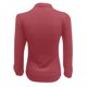 thumbnail image 4 of Camiseta ajustada plisada con cuello alto y manga farol larga informal de color liso para mujer Fridja  ghj987+5039, 4 of 4