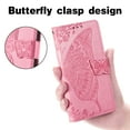 thumbnail image 6 of Samsung Galaxy S22 5G Case, Dteck PU Leather Butterfly Embossed Design Phone Case Flip Notebook Wallet Card Slot Holder Magnetic Stand Cover for Samsung Galaxy S22 5G, Pink, 6 of 6