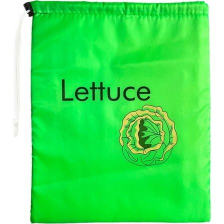 Hzzsbu Reusable Lettuce Produce Bags - Breathable Refrigerator Storage Bags for Fresh Fruits & Vegetables