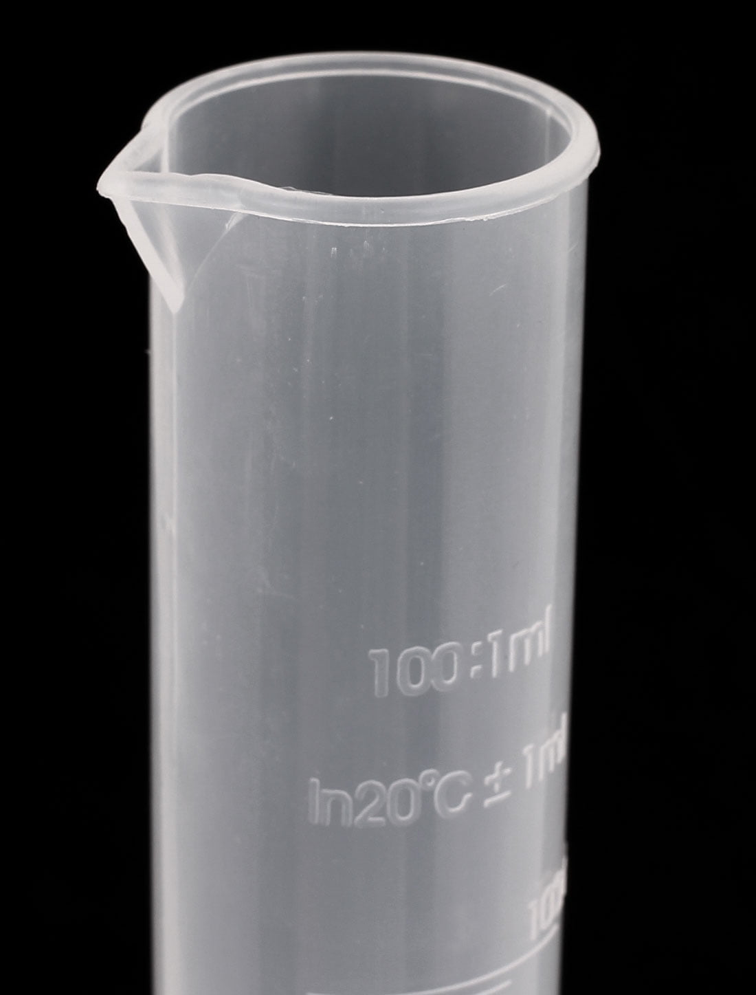 Lab Test 22cm Height 100ml Transparent Plastic Graduated Cylinder