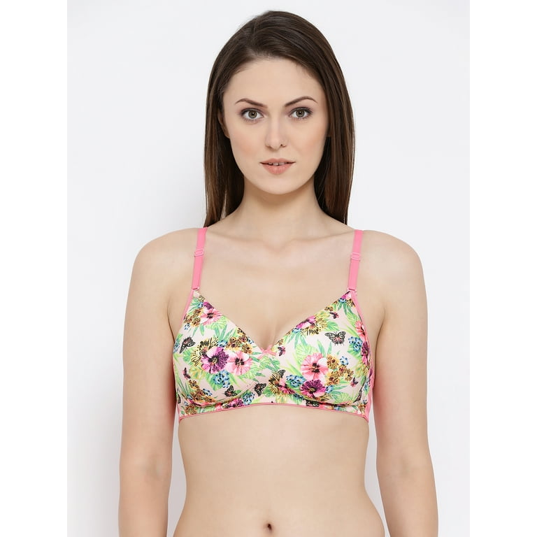 Clovia Padded Non-Wired Full Coverage Floral Print Multiway T
