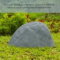 thumbnail image 2 of Decorative Outdoor Weather-Resistant Artistic Artificial Faux Stone Rock, Garden Patio Granite Grey Fiberglass Stone, Grand Teton Shaped, 2 of 9