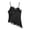 Black, variant on Women's Lace Detail Asymmetric Hem Silky Strappy Top, Elegant Camisole for Evening, Party, and Night Out,Black,M