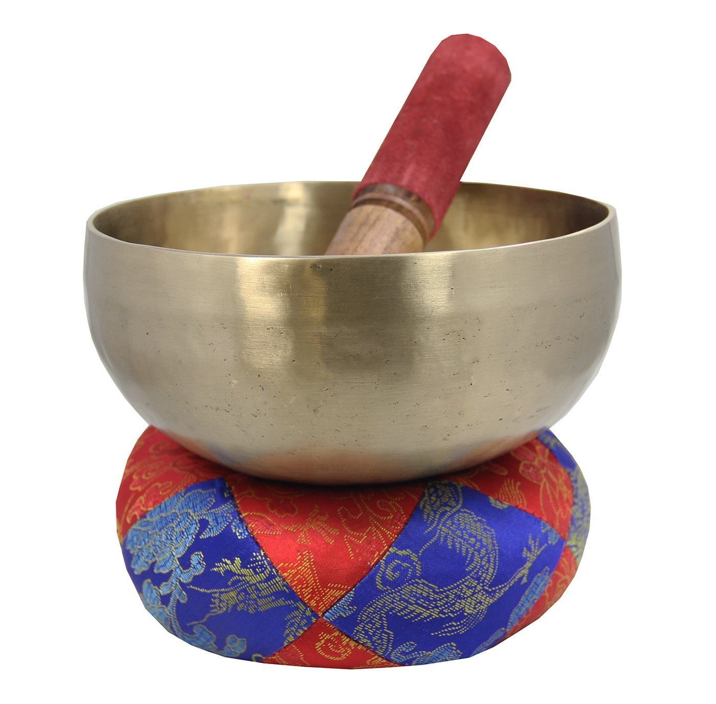 Handmade Hammered Zen 6 Inches Singing Bowl / Mallet / Silk Cushion Set
