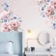 thumbnail image 2 of Pegatinas de pared de peonías florales, ramo de rosas de peonía rosa y azul, adhesivo de pared extraíble para despegar y pegar, arte de bricolaje, papel pintado de flores vintage para boda, sala de, 2 of 7