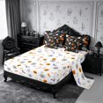 thumbnail image 4 of Erosebridal Cartoon Ghost Bats King Bedding 7pcs,Halloween Spooky Animal King Bed in a Bag,Black,Reversible, 4 of 6
