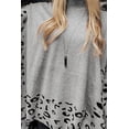 thumbnail image 6 of Women's Gray Leopard High Neck Oversized Side Slit Sweater - [ZhiHiMeRi] | (US 18-20)2XL, 6 of 6