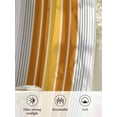 thumbnail image 6 of Sheer Curtains 72 inches Long, Minimalist Orange Gradient Gray Stripe Light Filtering Sheer Window Curtains Rod Pocket Voile Drapes for Bedroom Living Room, 52"W x 72"L 2 Panels, 6 of 7
