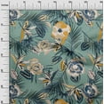 thumbnail image 3 of oneOone Polyester Lycra Dusty Teal Green Fabric Florals Fabric For Sewing Printed Craft Fabric By The Yard 56 Inch Wide, 3 of 6