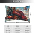 thumbnail image 2 of Pofeuu Beautiful Red Train Hot Air Balloon Print Polyester Microfiber Plush Pillowcases, Super Soft and Cozy Pillow Case Covers with Envelop Closure（Pillow core not included）-16"x24", 2 of 6