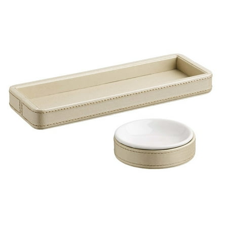 Kraftware Bath and Home 2 Piece Zappa Vanity Tray and Soap Dish Set