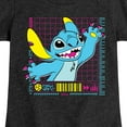 thumbnail image 3 of Disney - Lilo & Stitch - Neon Stitch - Toddler & Youth Girls Short Sleeve Graphic T-Shirt, 3 of 5