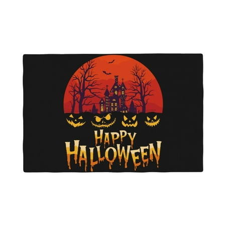 

Placemats Set of 4 / 6 Halloween Happy C Placemats for Dining Table Indoor/Outdoors Heat Resistant Washable Placemats 18 x 12