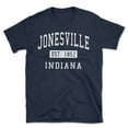 thumbnail image 1 of Jonesville Indiana Classic Established Men's Cotton T-Shirt, 1 of 1