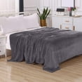 thumbnail image 1 of Solid Print All Season Fleece Blanket - Anti-Static - Plush, Soft and Cozy, Full/Queen, Gray, 1 of 5
