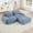 Blue, variant on 80" Corduroy Comfy Loveseat, 2 Seater Couch with Curved Armrests, Loveseat Sofa Couch with Non-slip Base for Living Room, Camel