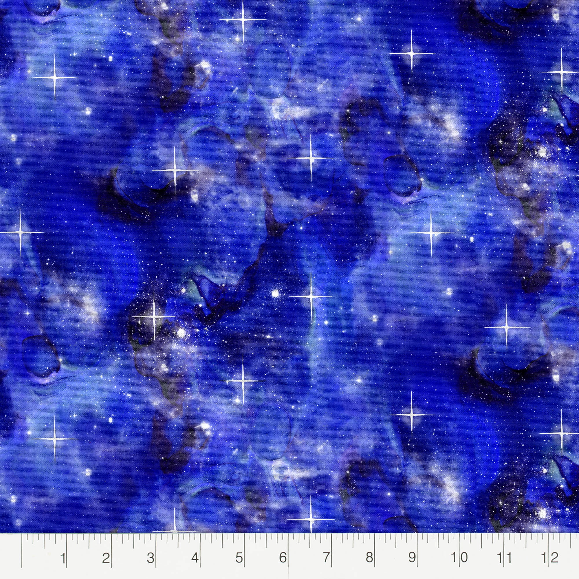 1 Yard 100% Cotton Celestial Stars, Royal, 42" Wide for Sewing & Crafting by Fabric Editions
