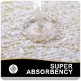 thumbnail image 3 of Smiry U-Shaped Luxury Bathroom Rugs, Ultra Soft and Absorbent Microfiber Contour Bath Rug, Non-Slip Machine Washable Toilet Rug, 24"x20", Beige and White, 3 of 6