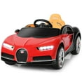 thumbnail image 1 of Costway 12V Licensed Bugatti Chiron Kids Ride On Car RC w/Storage Box&MP3 Red, 1 of 10