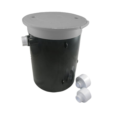 Custom 25504-101-000 Round Automatic Water Pool Leveler - Gray
