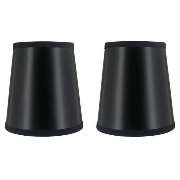 4 Inch Black and Gold Parch Chandelier Lamp Shade Set of 2 That Clips Onto Bulb